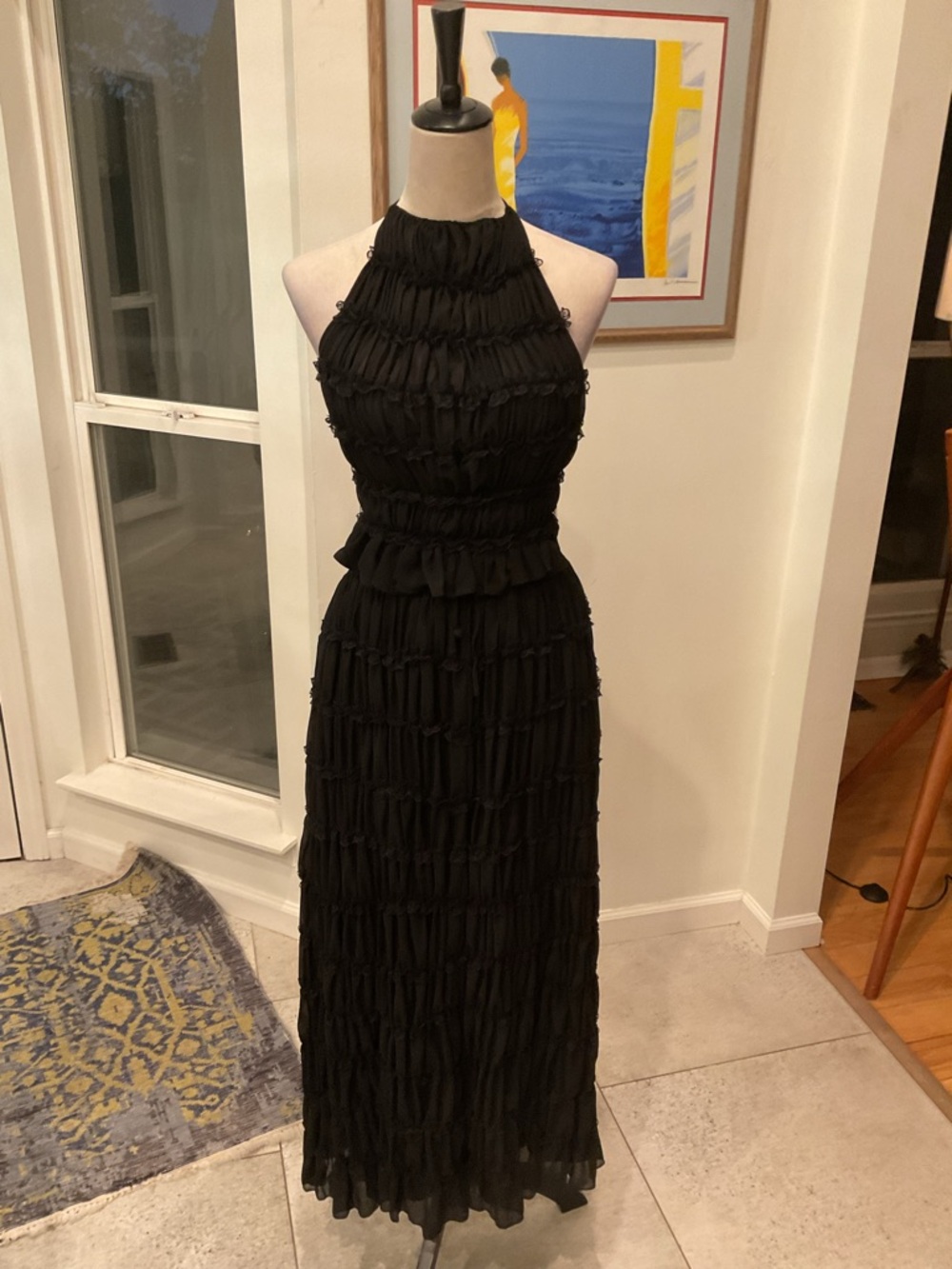 Black Sheer Tiered Maxi Skirt - Picture 12 of 16
